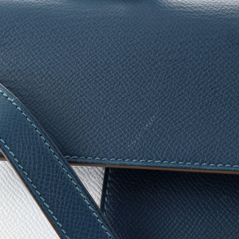 Hermes Kelly Flag Handbag Epsom 35 Blue #78179H11B - Picture 10 of 12
